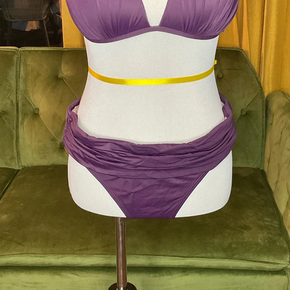 VICTORIA’S SECRET The Heavenly Bikini Eggplant BIKINI Lg